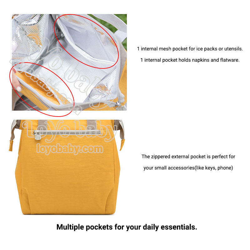 Large Chic Handbag Lunch Bag For Womens, With Easy Open Top, Leakproof,  With Pockets - Loyobaby